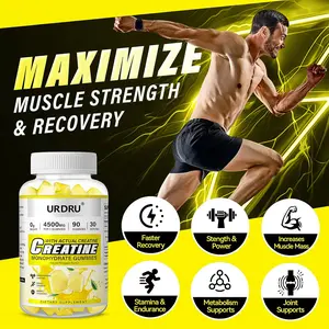 0 Sugar Creatine Gummies Each capsule contains 1.5g of creatine monohydrate 15% increased training strength 5x muscle building effect |Vegan, non-GMO (for both men andwomen)