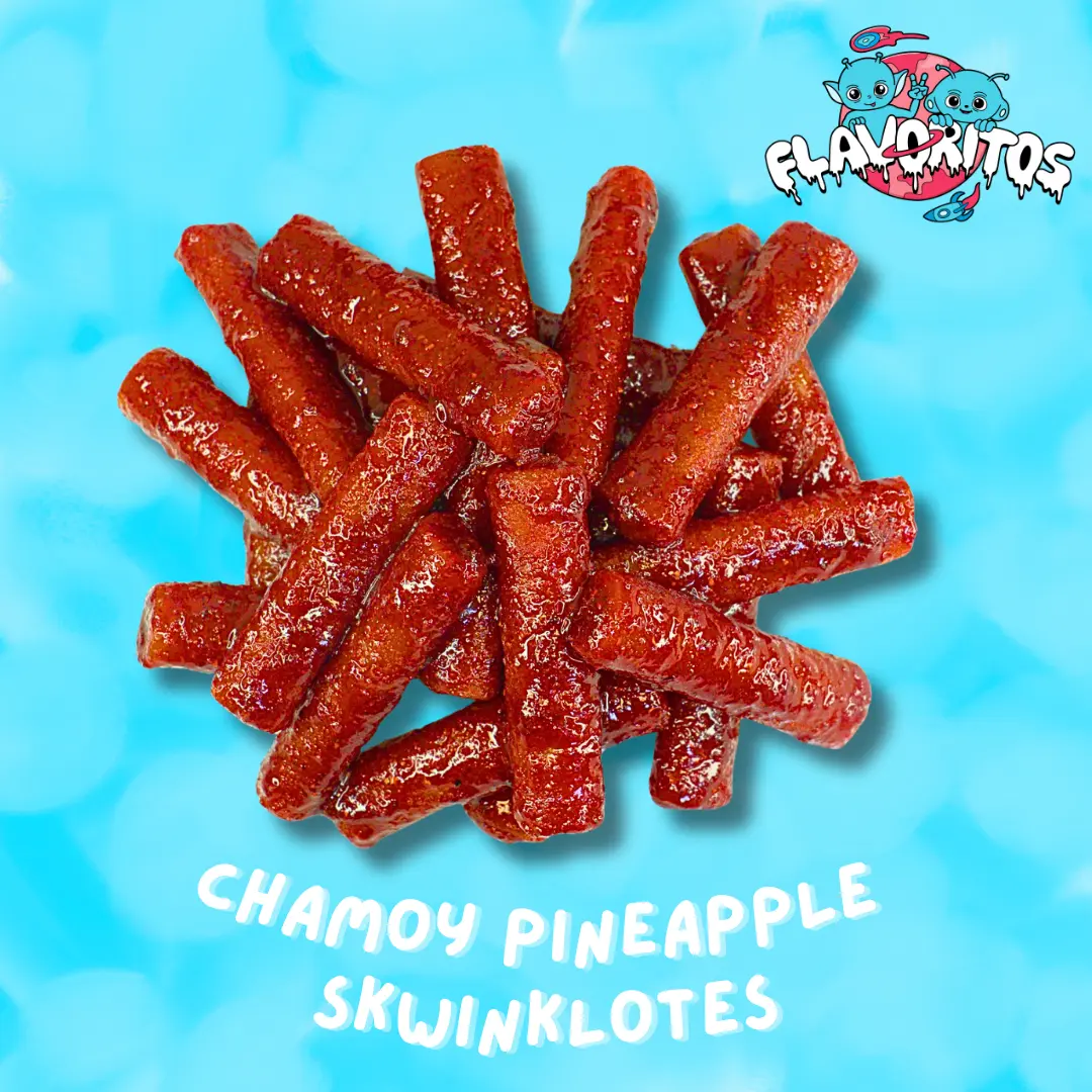 Chamoy Pineapple Eskwinklotes- Flavoritos Sweet and Chili Gummy Candy Snack Chewy Spicy Bonbon Tamarind Filling