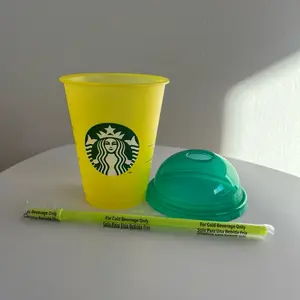 Starbucks New Mexico Lemon Frappe Grande 16oz Dome Lid Cup