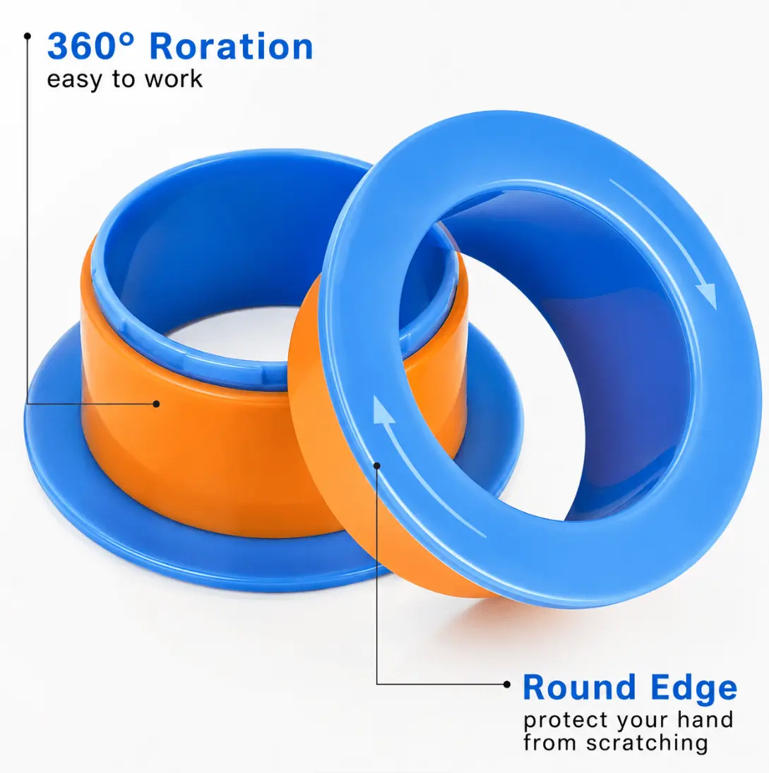 4Pieces Stretch Wrap Film with Wristband Plastic Raw Ring stretch film dispensers