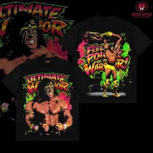 The Ultimate Warrior Premium Cotton T-Shirt, The Face-Painted Legend VIntage T-Shirt, The Power of the Warrior Acid Washed Shirt, Ultimate Warrior Fans Shirt, WWE Wrestling Graphic Tee for Fans, gift for WWE fans, Gift for Boyfriends