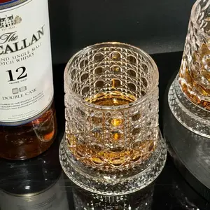 360 Degree Rotating Whiskey Cup Tumbler, Wine Glass Set, Whiskey Glasses, Ideal for Collectors' Birthdays, Father’s Day, Family Gatherings, Parties, Banquets