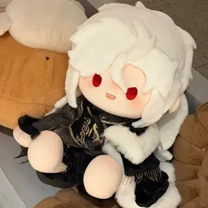 40CM  Love and Deepspace Sylus Silverwing Demon Soft Plush Doll Body Dress Up Stuffed Toys Sitting Posture Figures Pillow Gift
