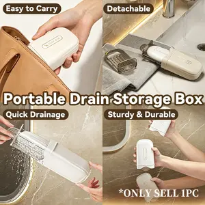 Portable Travel Soap Box with Lid, Leak-Proof Drainable Soap Container, Compact Soap Holder for Camping, Gym, and Bathroom