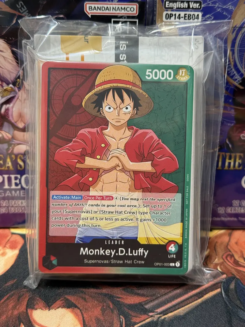 NEW English One Piece Monkey D Luffy Demo Deck