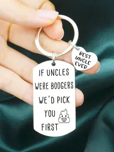 Best Uncle Keychain Ever, Father's Day Birthday Christmas Gift, Beautiful Stainless Steel Nephew Uncle Present, Unique Uncle Accessory