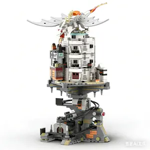 Wizard Magic Bank Building Set, 1,056 Pieces – Enter the magical world and build your iconic Wizard Bank, paired with a powerful Ukrainian iron belly fire dragon! The ultimate gift for magic enthusiasts, block collectors, and movie aficionados—stunning di