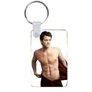 Misha Collins Metal Keychain 2” Castiel Supernatural Shirtless