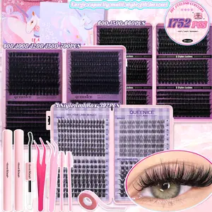 Lash Clusters Gift Kit Mixed 8-16mm D Curl, 60D-150D,Thick/Natural/Spiky/Wet Look,Different Styles Natural Volume, Individual Eyelashes, DIY at Home, Easy Apply, Perfect for Women Beginners,Gift Pack lash for yourself or friend family, Makeup