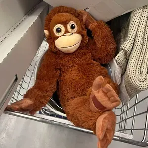 Djungelskog Gorilla Plush Toy, Long Arm Stuffed Monkey with Velcro, Cute Hanging Gorilla Doll, Perfect Kids Gift & Room Decoration