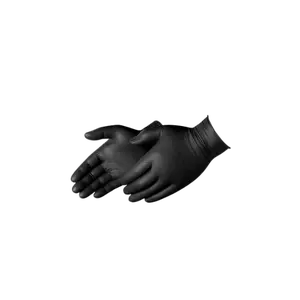 Black Diamond Grip 100 Gloves Black Industrial Nitrile Dotted Gripp Safety Work Gloves