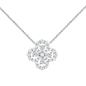 DW Cluster Flower Pendant  Sterling Silver   Necklace