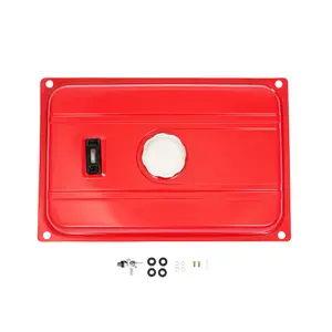 4 Gallon Fuel Tank for Generator Iron with Fuel Gauge Switch Filter Damping Pads Enlarged Thickened Fuel Cap 3 07 Inch Fuel Inlet for Honda Series Single Cylinder Generator Home Construction Site