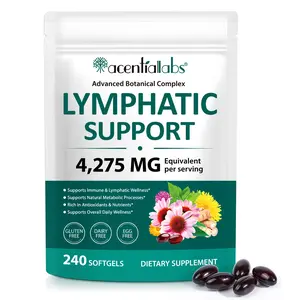 Lymphatic Drainage Supplements 240 Softgels | Echinacea Dandelion & Burdock Root Herbal Blend | Supports Healthy Circulation, Fluid Balance & Daily Wellness | For Men & Women
