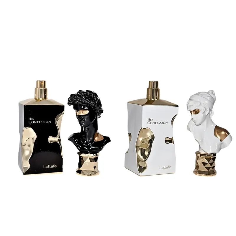 Lattafa His & Her Confession Unisex Fragrance Scent Perfume, 3.4 fl oz EDP, Alcohol Base, Amber-Warm & Spicy, Vanilla Notes