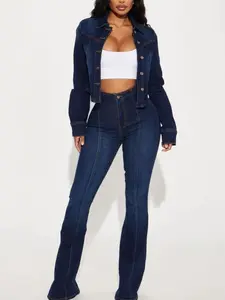 Rosemary Stretch Flare Jeans - Dark Wash