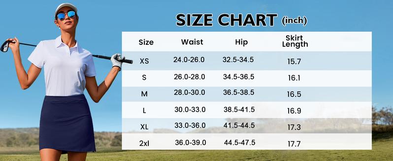 High Waisted Tummy Control Women's Golf Skorts with Inner Pockets Silicone Grippers Tennis Skirt Quick Dry Athletic Pickleball Skort 2026 Spring outdoor ootd fashion gift for you