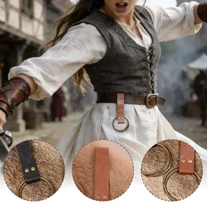 Renaissance Medieval Keychain Belt Hook Wrist Waist Belt Accessory, Role Play Costume for Halloween Easter, Model_xinghao Gh04