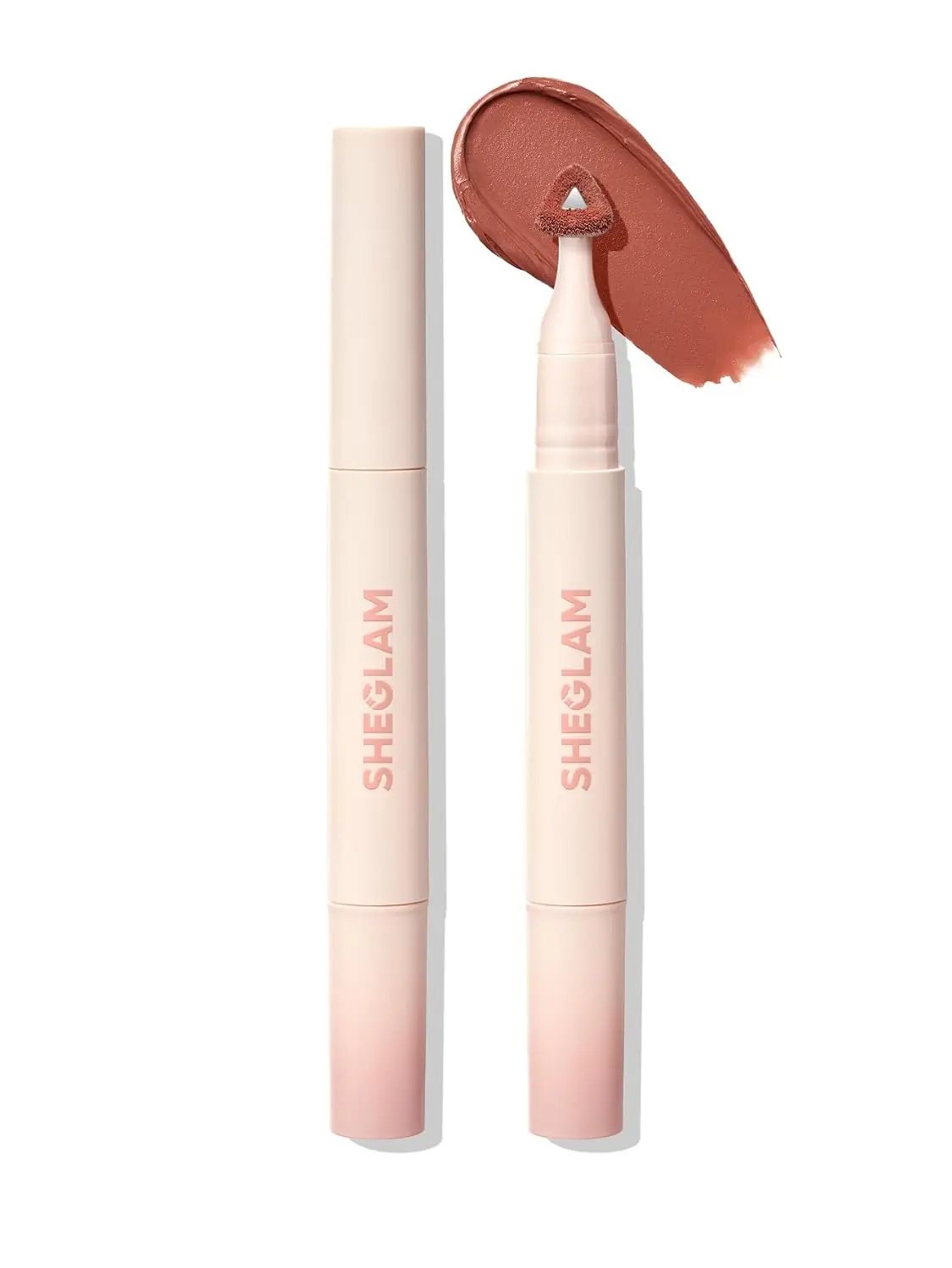SHEGLAM Marshmallow Puff Lip Blur Pen Matte Lipstick for Long-lasting Hydrating Lip Makeup-523 Brûlée