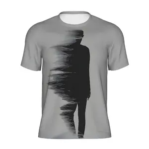 【Abstract Blur Silhouette T-Shirt】Minimalist Edgy Print Top | Men/Women Oversized Modern Streetwear | Distorted Figure Graphic Tee | Trendy Contemporary Casual Daily Fashion