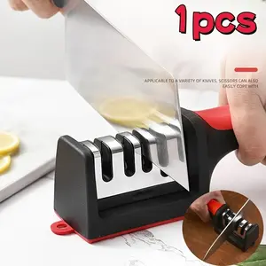 Multifunctional Kitchen Knife Sharpener, Automatic Whetstone for Sharpening Kitchen Knives and Vegetable Peels, Home Use Tool, Kitchenware