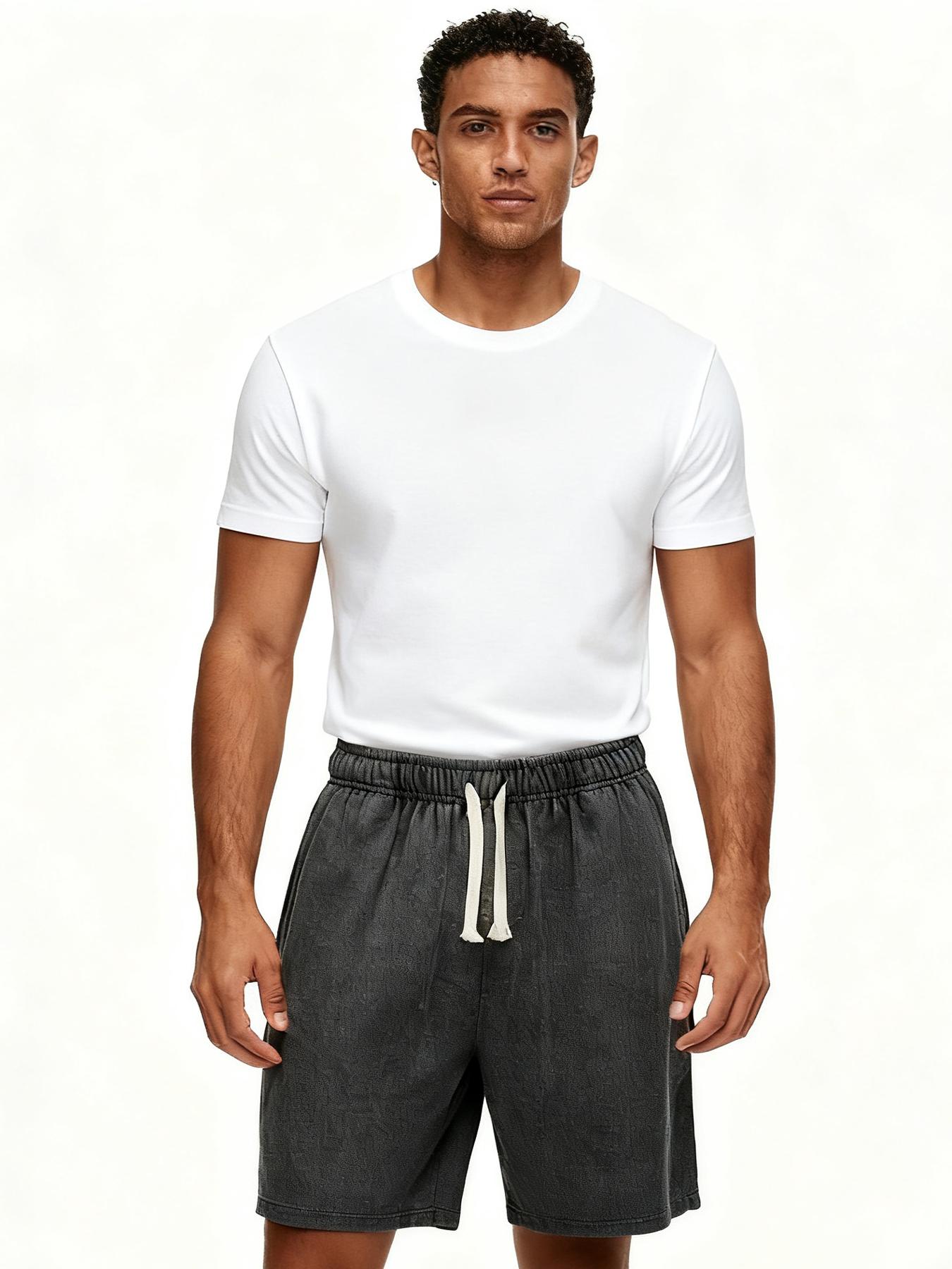 Vintage Washed Matching Set 2 Piece Outfit T Shirt and Shorts 100% Cotton Oversized Streetwear Loungewear for Men Women Acid Wash Summer Casual Set Cozy Breathable Beach Gym Everyday Essentials