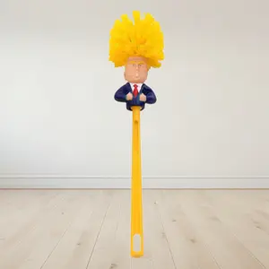 Funny Toilet Brush,Prank Toilet Brush Cleaner, Funny Toilet Scubber,Make Toilet Great Again, Commander in Crap (Thumb Up Toilet Brush)