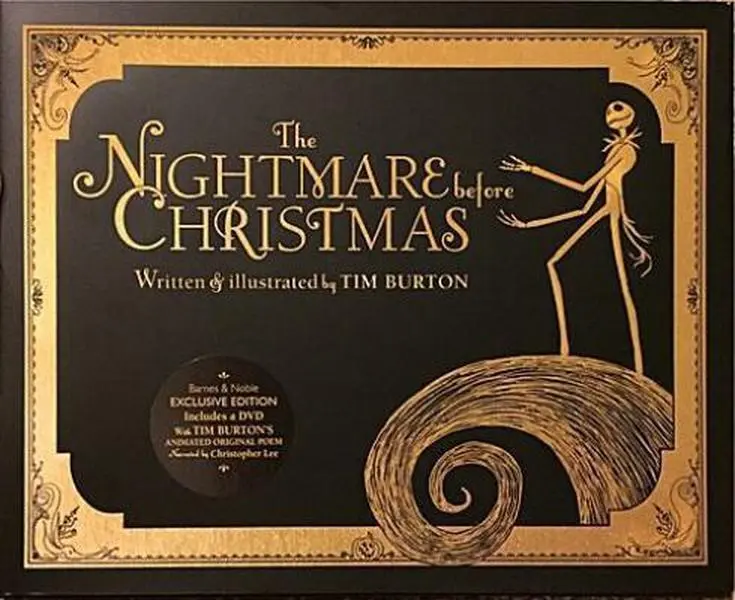 Used Special Edition Illustrated Hardcover Book - The Nightmare Before Christmas (Barnes and Noble Exclusive) by Tim Burton, Special Edition Hardcover