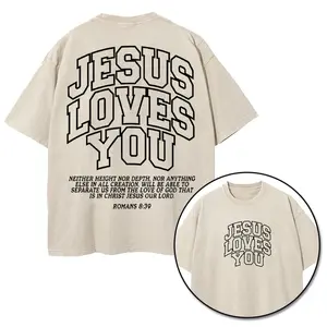 [Holy Threads] Jesus Loves You Romans 8:39 Unisex Washed T-shirt Vintage Tee Jesus Shirt Jesus Tee Christian Merch Christian Apparel God Apparel Faith Clothing Christian Bible Shirt