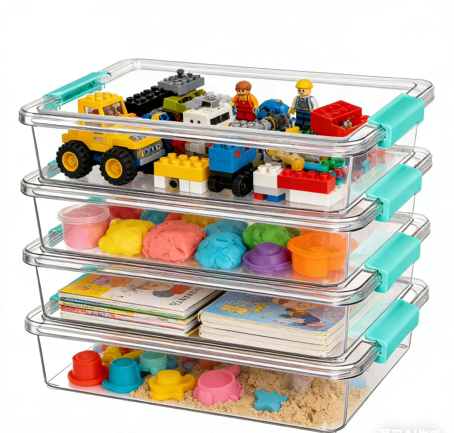 【Live Only】Vtopmart 6 Qt Rectangle Storage Bins with Lids, Stable Stacking Polyethylene Boxes for Kitchen Pantry & Tidy Desk Setup, Home Office Arts Crafts Storage Organization Containers