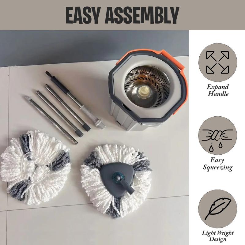 Wixany Spin Easy Mop Set with 360-Degree Rotating Mop & Bucket Set with Pedal for Self-Cleaning Effortless Cleaning