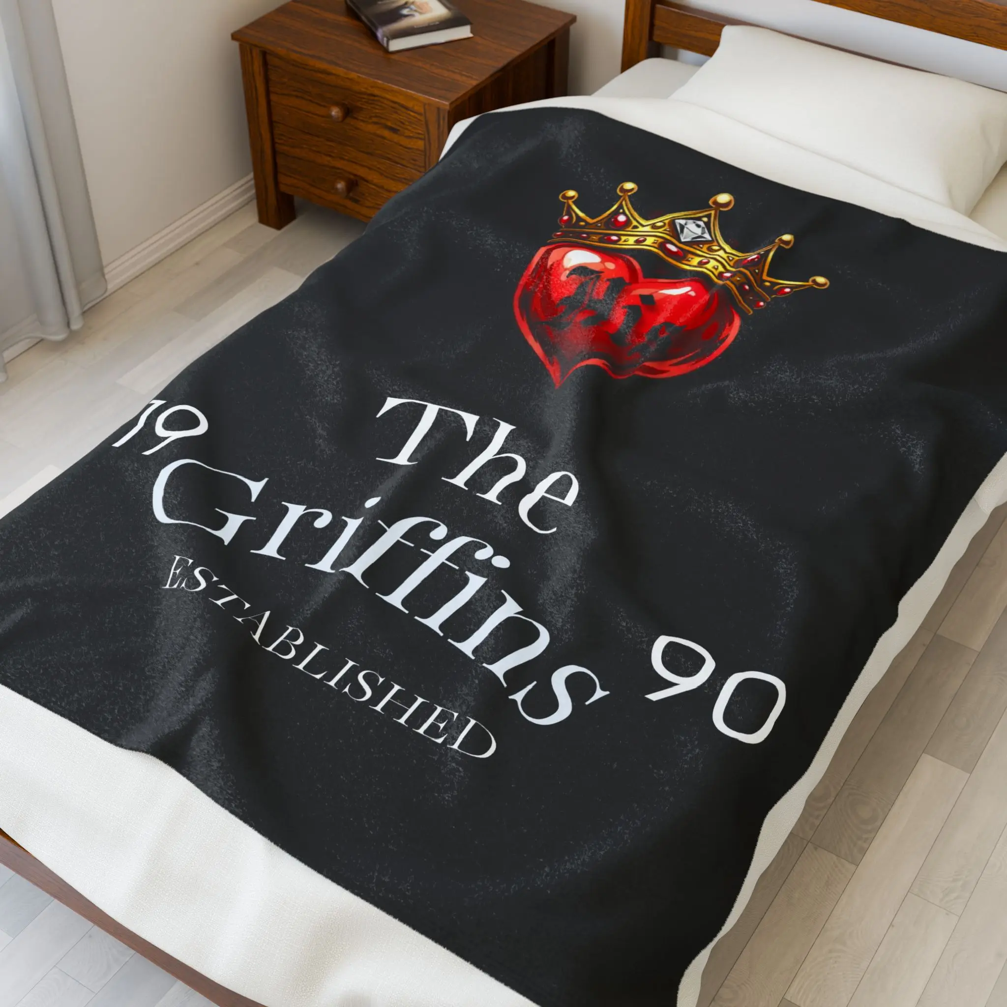 Matching Couples Customizable His/Her Heart Valentines Day Plush Blanket