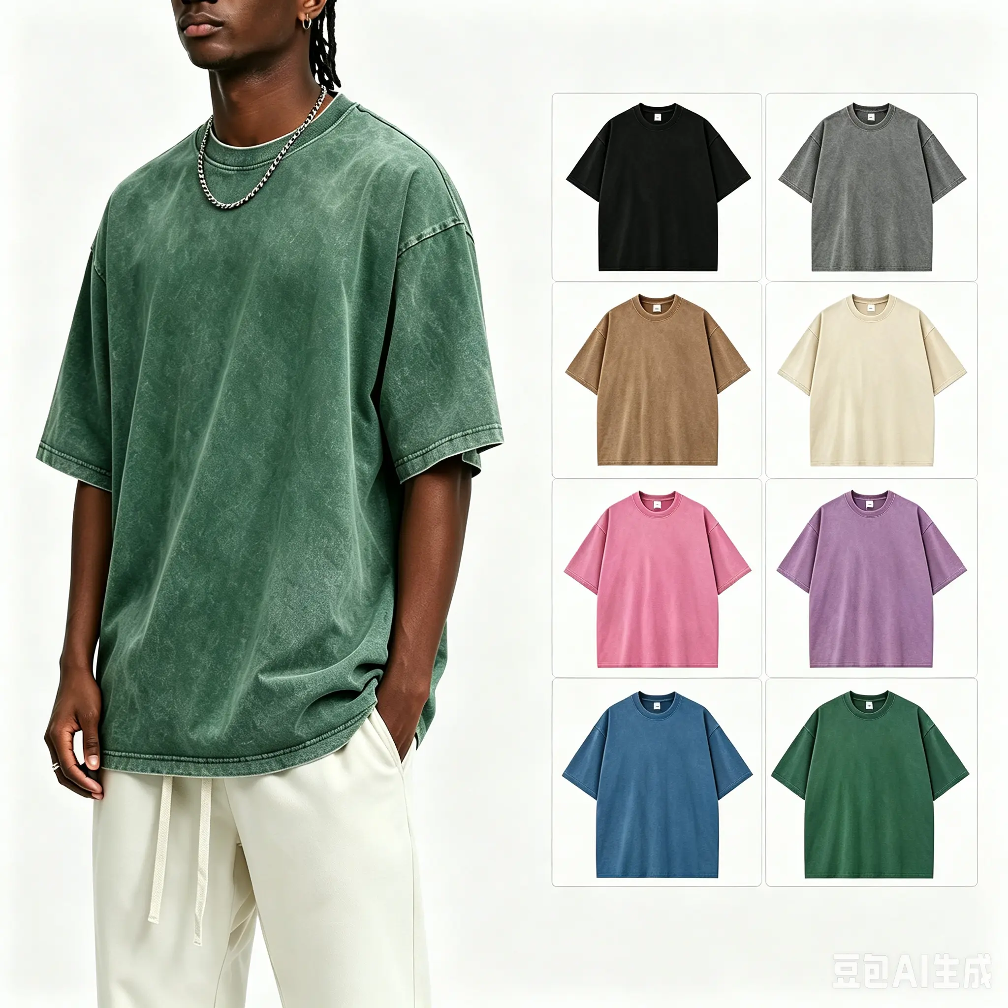 Plain Solid Color Washed Cotton Tee Unisex 260g Light Soft Breathable All Match Summer Casual Tops For Couple,clothes for back to school,first day of school outfits
