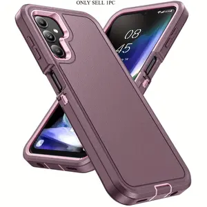 Phone Case - [Flat Series] Heavy-Duty Anti-Drop Phone Case Suitable for Galaxy S26 S25 S24 S23FE S22 Ultra Plus A54 A53 A17 A16 A15 A14 A13 A07 A06 A04S A03S Series Heavy-Duty Shockproof Three-In-One Protection Phone Case Cover