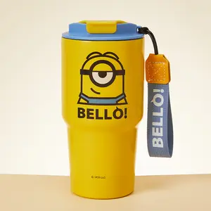 Minions Stainless Steel Travel Mug with Strap – 500mL, Cute & Practical
