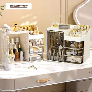 Cosmetic storage box and beige toiletry storage box