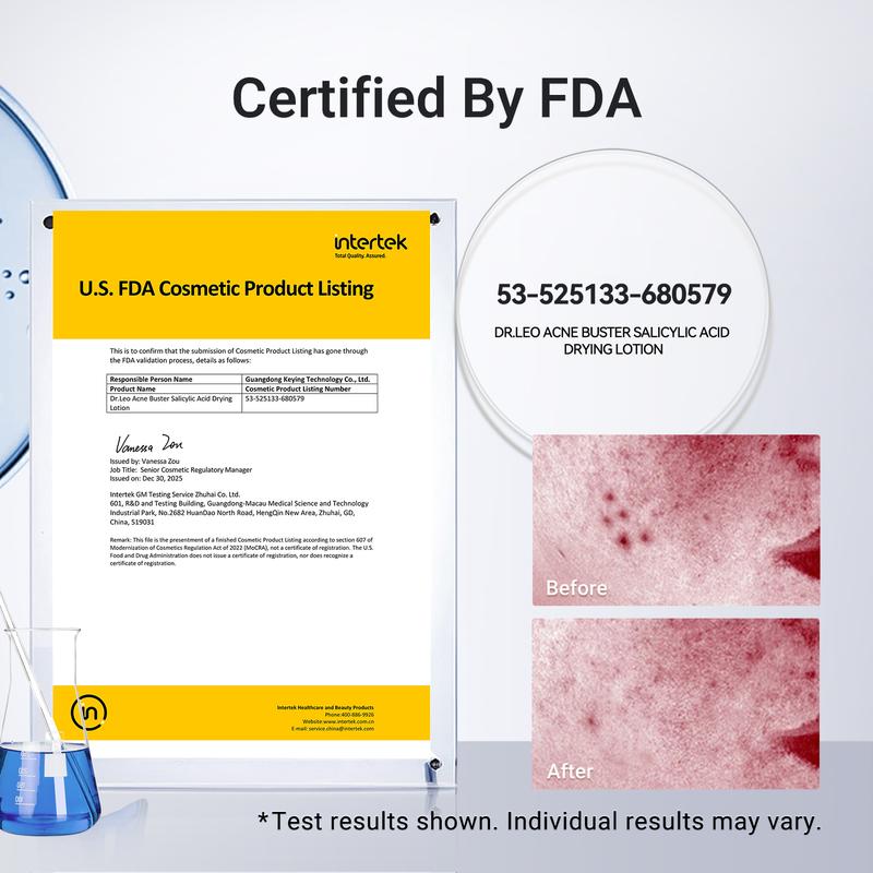 Dr. Leo Drying Lotion Plus 20ml – Upgraded Acne Spot Treatment with 1.8% Encapsulated Salicylic Acid & 4% Niacinamide & 10% Sulfur