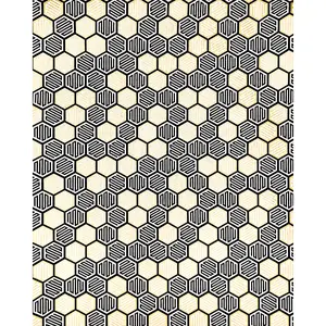 1044 Black & Gold Hexagons