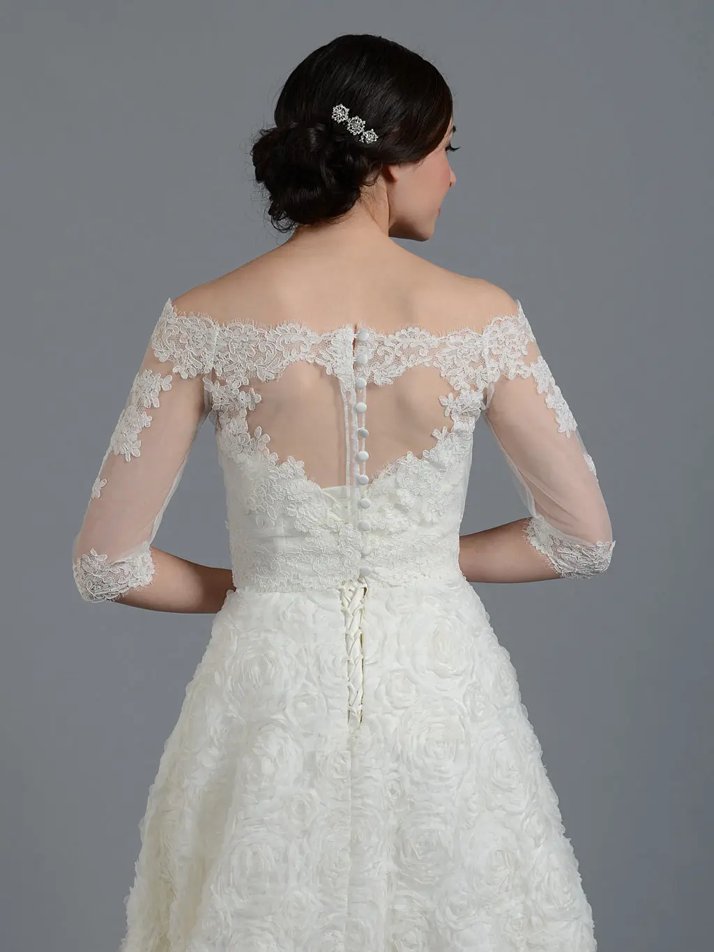 Off-Shoulder Lace Bridal Bolero Wedding jacket shrug - TikTok Shop