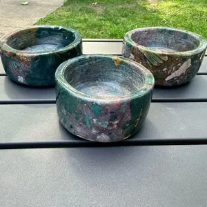 Ocean Jasper Bowls - Natural Polished Crystal Bowls for Home Decor, Jewelry Storage