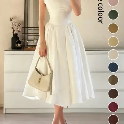 cute dresses for banquets Zpanxa Women's Wedding Guest Dress for Photoshoot, V-Neck Camis Sleeveless  Long Dress, Soild Business Formal Banquet Dresses, Evening Dresses for  Women Elegant Navy L