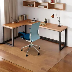 Office Chair Mat - 63"x51" Clear Protector for Hardwood Floor, Easy Glide Rolling Plastic Mat