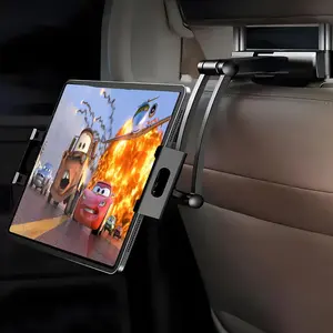 Tablet Holder For Car, Tablet Headrest Holder For 4.7-12.9'' Device Car Tablet Holder With 360° Adjustable Rotation,Essential for Road Travel - Black