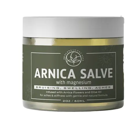 Handmade Organic Arnica Beeswax Base Herbal Ointment with Lavender Floral Oil - Pain Relief Aid, Inflammation Treatment, Bruise Remedy, Hip & Joint Care, Blood Flow Control, Calming Lavender Aroma, Therapeutic Moisturizer for Hiking