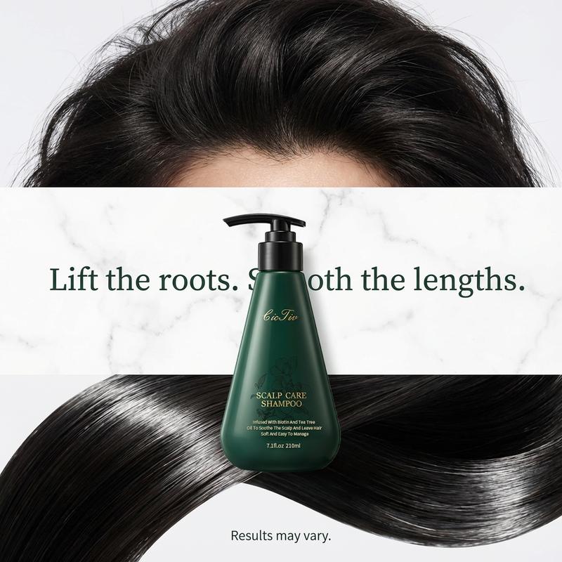 Scalp Care Shampoo with 15 Precious Botanicals, Gently Cleanses and Nourishes Scalp, Promotes Hair Growth, Strengthens Strands, Hair Loss Treatment for Thinning Hair, Unisex, Controls Oil and Boosts Volume, 7 oz (210 ml)