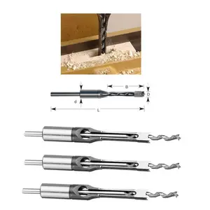 Square Hole Drill Bit, Carpenter Square Hole Drill, Mortise/Tenon Drill, Mortising Knife, Hole Saw, Woodworking Tenon Chisel, Square Hole Drill — Single Item, Home Improvement Tool