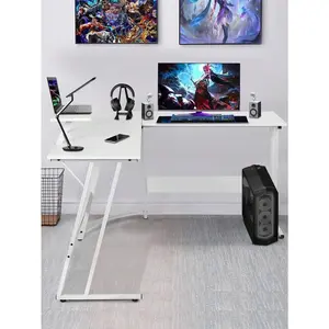 L Shaped Desk Corner Gaming Desk Computer Desk With Large Desktop Studying And Working And Gaming For Home And Work Place