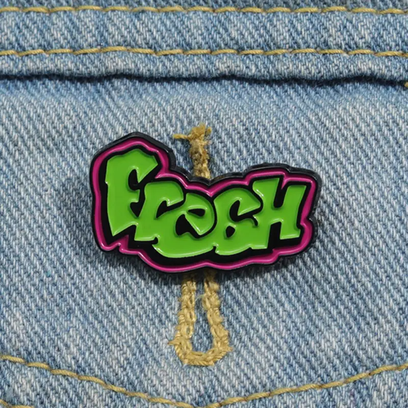 Unisex Street Style Letters Design Brooch, Fashion Enamel Pin for Men & Women for Party & Daily Decor, Trendy All-match Vintage Brooch As Birthday Gift, Men Accessories, Fashion Accessory