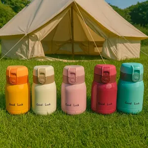 Mini 7oz +12 oz Sports Water Bottle, Insulated Travel Drinkware, Small Capacity Insulated Cup with Bounce Lid, Lightweight Cold-Keeping Mug for Kids & Parents, Portable On-the-Go Coffee Cup for Travel, Sports, Outdoor Activities and Daily Carry