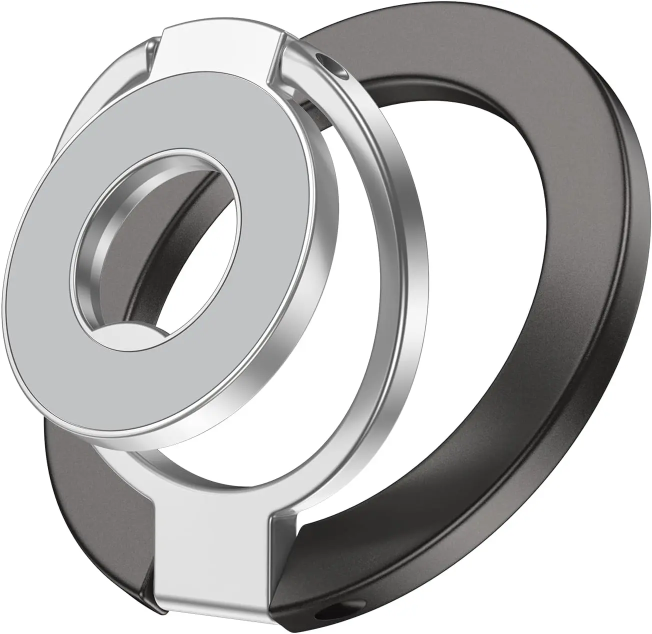 Magnetic Phone Ring Holder for MagSafe, 360° Rotation Cell Phone Grip Stand Finger Ring Kickstand Two-Sided Magnet for Samsung Galaxy S26 S25 Ultra iPhone 17 Pro Max 16e 16 Pro Max MagSafe Accessories